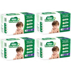 KC PAÑAL HUGGIES ECONATURAL CON 4 PAQUETES - Envío Gratuito