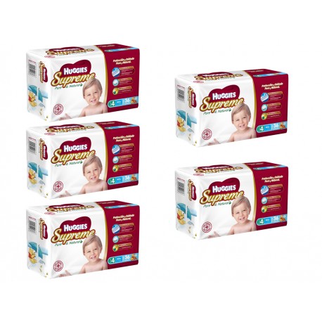 KC HUGGIES SUPREME ETAPA 4 NIÑO CON 5 PAQUETES - Envío Gratuito