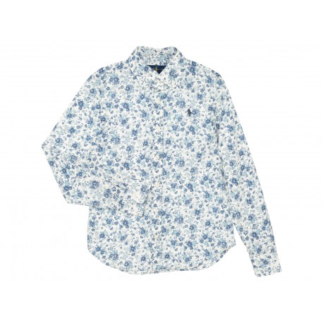 Blusa floral Polo Ralph Lauren de algodón para niña - Envío Gratuito